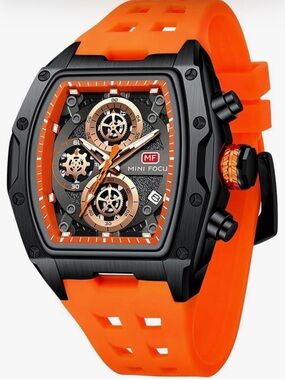 Orange Sport Chronograph Watch